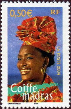 timbre N° 3650, La France à vivre  Coiffe madras