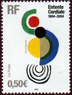 timbre N° 3657, Centenaire de l'entente cordiale « Cocccinelle » de Sonia Delaunay (1885-1979)