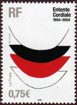 timbre N° 3658, Centenaire de l'entente cordiale « Lace 1 (Trial proof) » de Terry Frost (1915-2003)