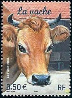 timbre N° 3664, Nature de France : Animaux de la ferme, La vache