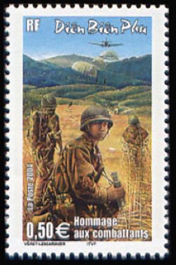 timbre N° 3667, Cinquantenaire de la bataille de Diên Biên Phu, Hommage aux combattants