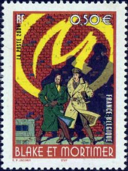 timbre N° 3669, Bande dessinée « Blake et Mortimer » du dessinateur Edgar-Pièrre Jacobs (1904-1987)