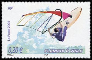 timbre N° 3693, Collection jeunesse : Les sports de glisse la Planche à voile
