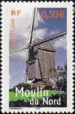 timbre N° 3706, La France à voir Moulin du Nord