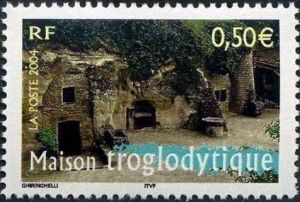 timbre N° 3707, La France à voir Maison troglodytique