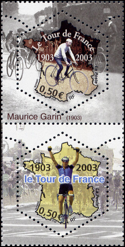 timbre N° P3582, Tour de France 1903-2003