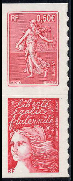 timbre N° P3619, Centaire de la semeuse de Roty