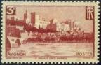 timbre N° 391, Avignon, Château des Papes et le pont Benazet