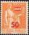timbre N° 481, Type Paix 50c sur 80c
