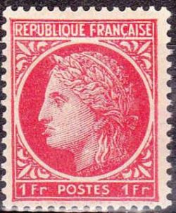 Cérès de Mazelin, Timbres de France émis en 1945