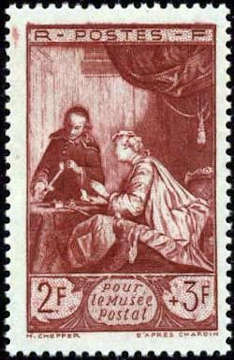  Le cachet de cire d'après J B Chardin (1699-1779) 