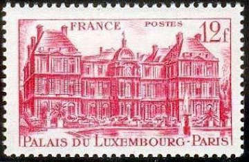  Palais du Luxembourg 12 F rouge carminé 