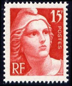  Centenaire du timbre Marianne de Gandon 15F rouge 
