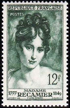 timbre N° 875, Madame Récamier ( Timbre N° 875 de 1950 )