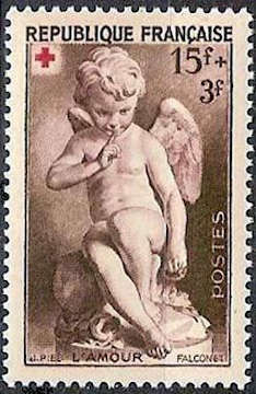  Croix rouge «l'Amour» par Falconet (1716-1791) 