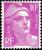 timbre N° 811, Marianne de Gandon 10 F lilas