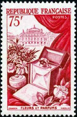 timbre N° 974, Fleurs - parfums et l'Opéra
