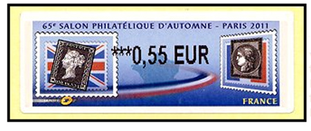  Premier timbre anglais - français 