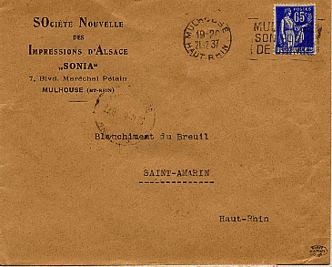 Tarif postal du 12 juillet 1937