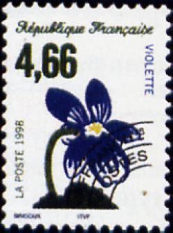  Fleurs sauvages préoblitéré <br>Violette