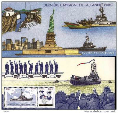 Porte hélicoptères Jeanne d'Arc et marins