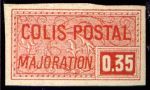  Colis postal «majoration» Impression fine, petit trèfle sous le O 