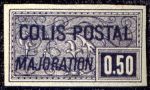  Colis postal «majoration» Impression fine, petit trèfle sous le O 