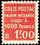  Colis postal valeur déclarée jusqu'à 1000 Francs 