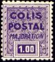  Colis postal  MAJORATION Timbre non émis 