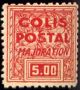  Colis postal  MAJORATION Timbre non émis 