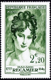  Madame Récamier ( Timbre N° 875 de 1950 ) 