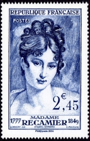  Madame Récamier ( Timbre N° 875 de 1950 ) 