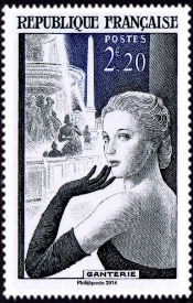  Ganterie (Timbre N° 1020 de 1955 ) 