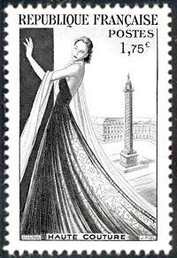 Haute Couture ( Timbre N° 941 de 1953 )