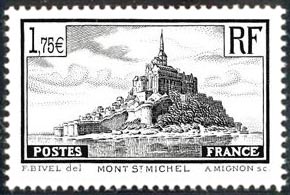 Mont St Michel ( Timbre N° 260 de 1929-31 )