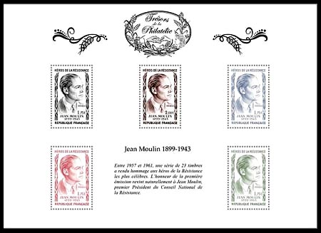  Jean Moulin (1899-1943) Timbre N° 1100 de 1957 