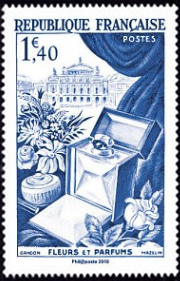  Fleurs et Parfums ( timbre N° 974 de 1954 ) 