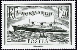 Paquebot «Normandie» ( timbre N° 299 de 1934-1936 )