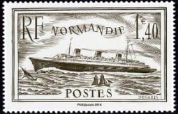 Paquebot «Normandie» ( timbre N° 299 de 1934-1936 )