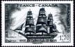  France-Canada - La Capricieuse 1855 - ( timbre N° 1035 de 1955 ) 