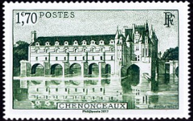  Chenonceaux ( tmbre N° 611 de 1944 ) 