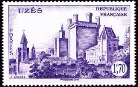 Uzès ( Timbre N° 1099 de 1957 )