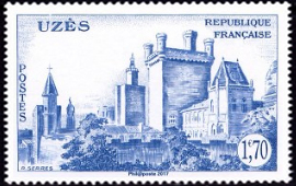 Uzès ( Timbre N° 1099 de 1957 )