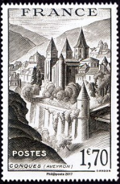  Conques ( timbre N° 805 de 1948 ) 