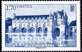 Chenonceaux ( tmbre N° 611 de 1944 )