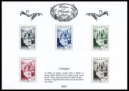 Conques ( timbre N° 805 de 1948 )