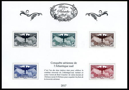 Conquète aérienne de l'Atlantique ( timbre N° 321 de 1936 )