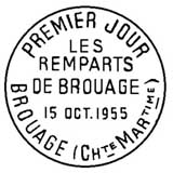 Oblitération 1er jour à Besançon et Lyon le 12 juin 1955