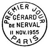 Oblitération 1er jour à Paris Salon Philatélique d'Automne le 11 novembre 1955