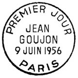 Oblitération 1er jour à Paris le 9 juin 1956